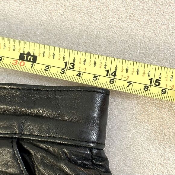 Vintage 80s 90s Authentic Soft Leather Mini Skirt Sz M - Picture 8 of 10